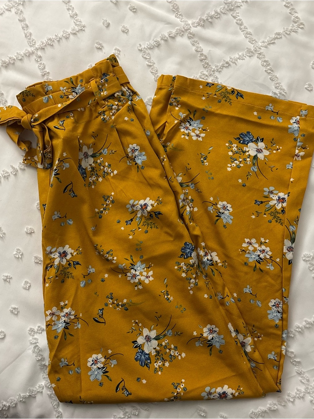 Baileys Blossoms Floral Tie-Waist Jumpsuit Pants - NWT
